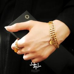 دستبند کارتیه استیل آویز دار
