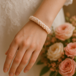 قیمت دستبند مرواریدی دخترانه