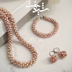 ست کامل مروارید صورتی گلبانو